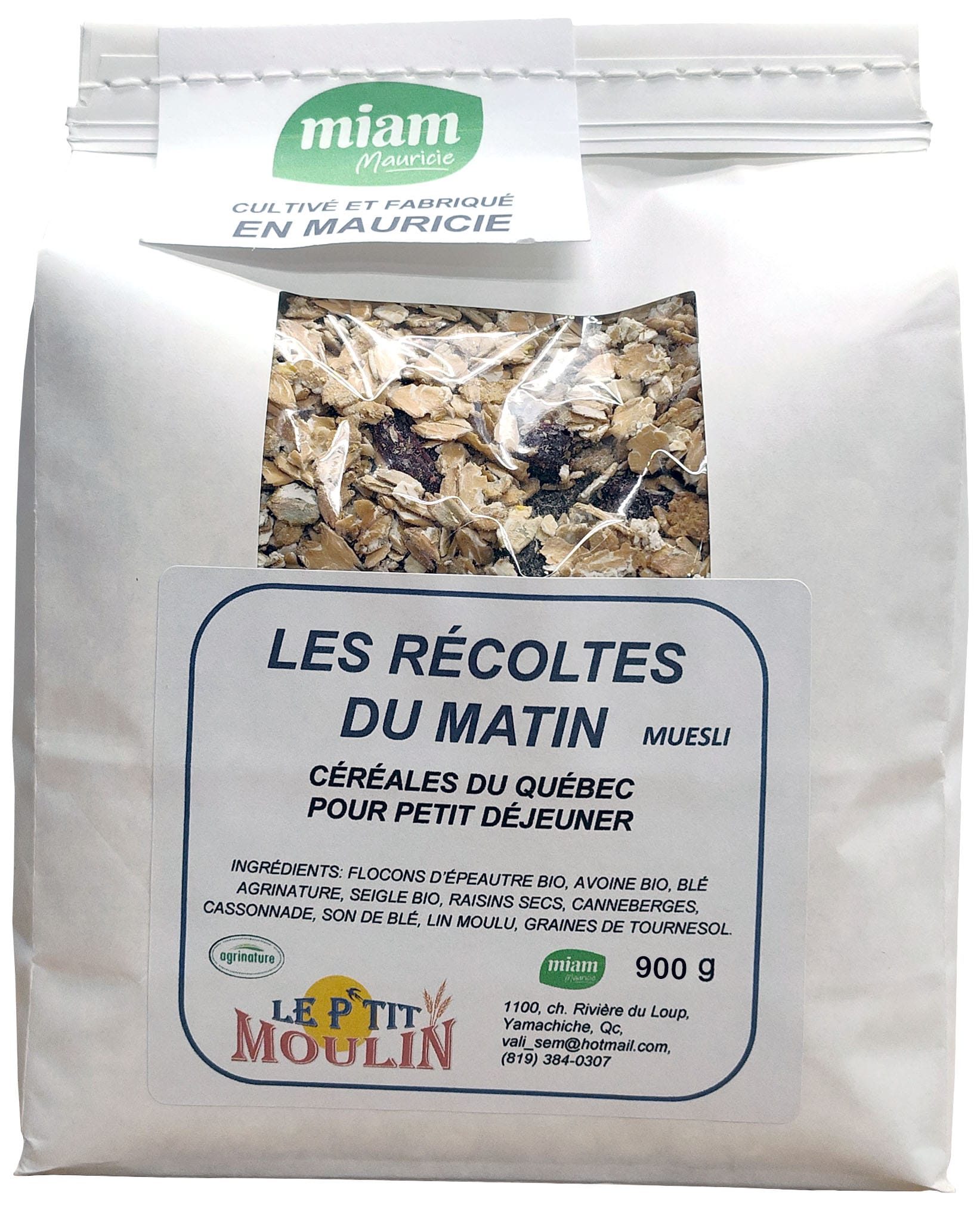 LE P'TIT MOULIN Épicerie Muesli les récoltes du matin 900g