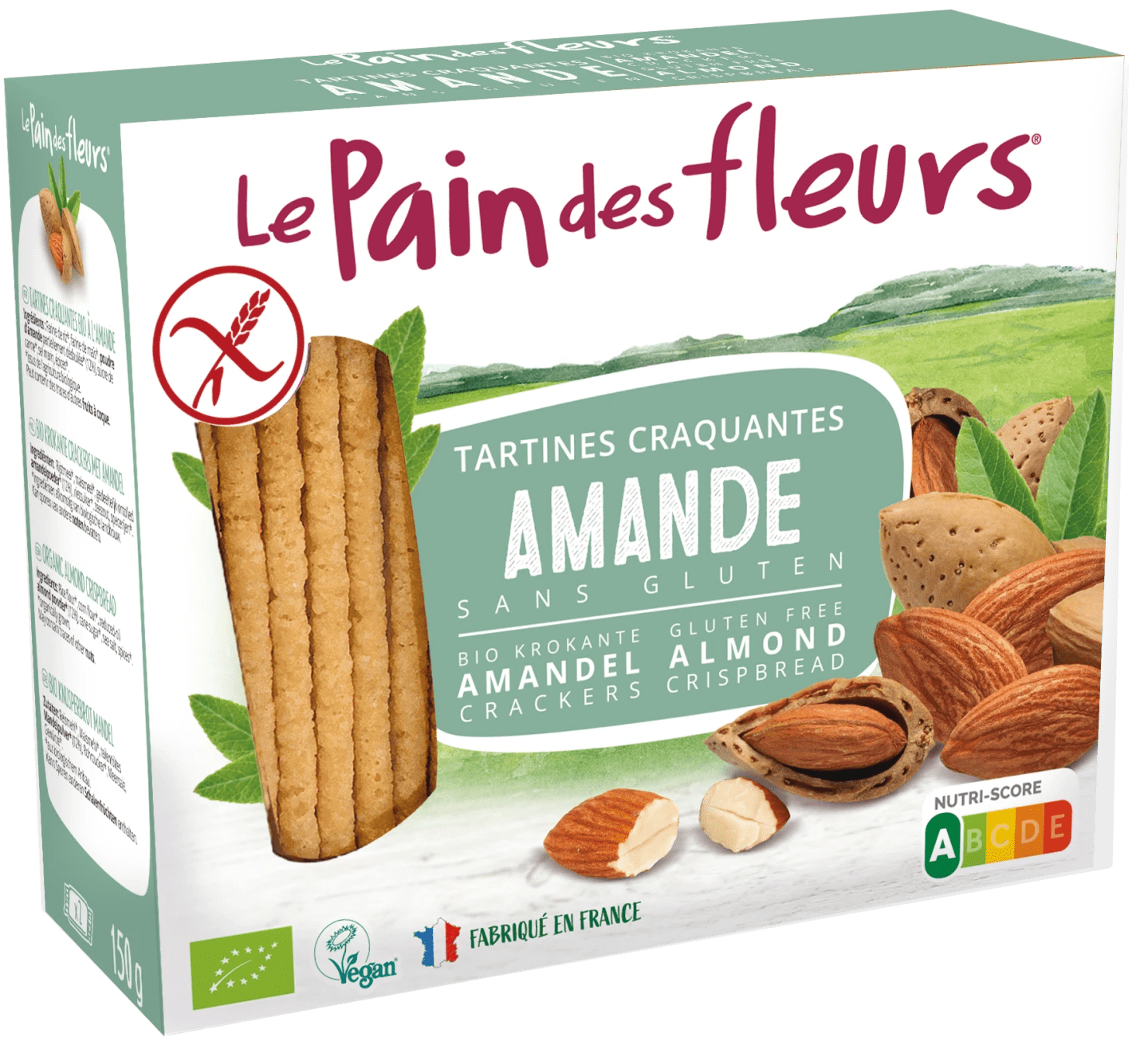 LE PAIN DES FLEURS Épicerie Tartines craquantes aux amandes 150g