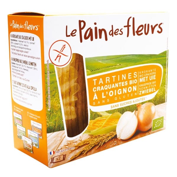 LE PAIN DES FLEURS Épicerie Tartines oignon biologiques 150g