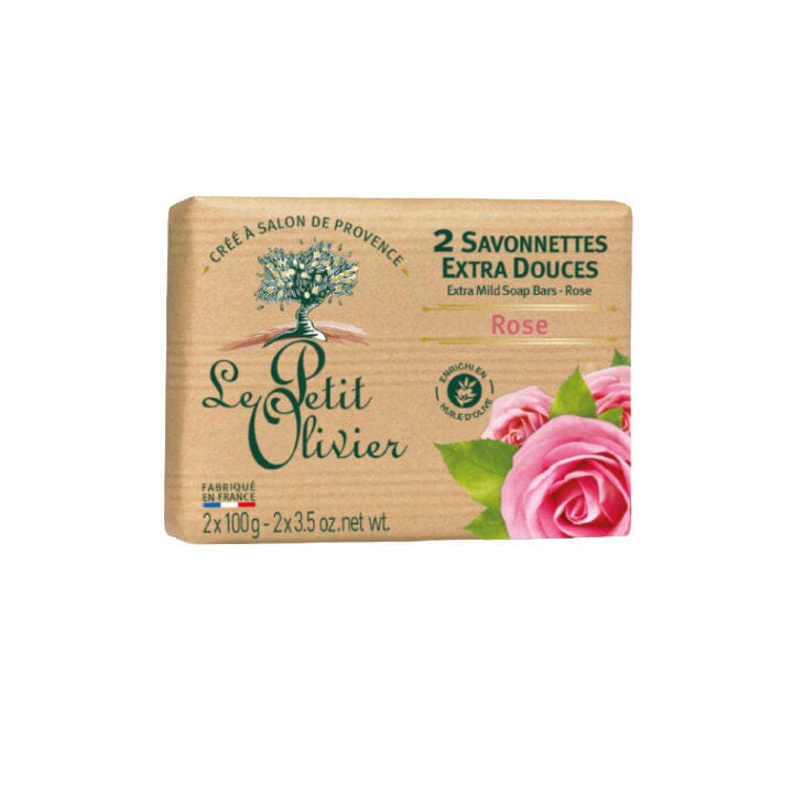 LE PETIT OLIVIER Soins & beauté Savonnettes extra douces rose 2x100g