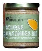 LES CRUSTILLANTS Épicerie Beurre d'amandes bio, pré-germées et déshydratées 225g
