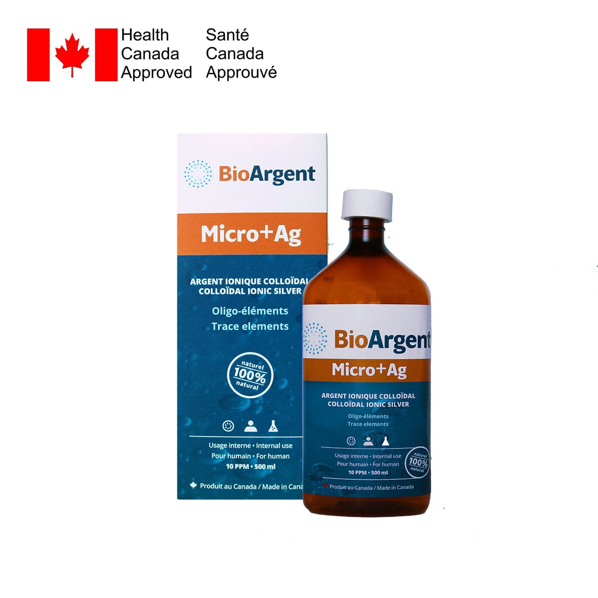 LES LABORATOIRES BIOARGENT Suppléments Micro+Ag 500ml