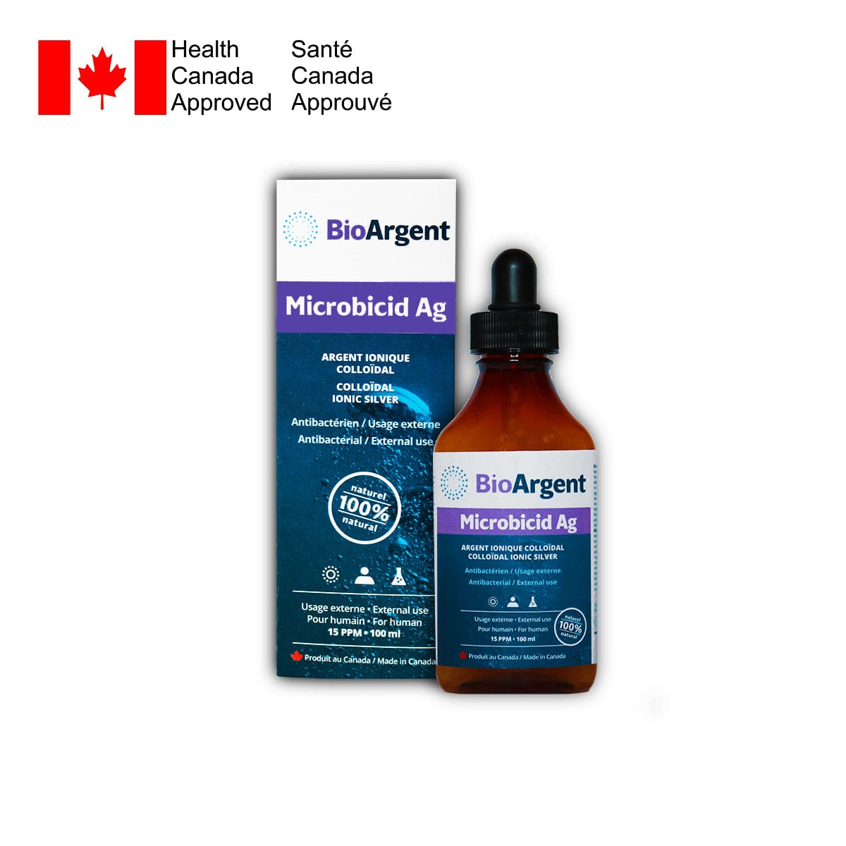 LES LABORATOIRES BIOARGENT Suppléments Microbicid Ag (compte goutte) 100ml