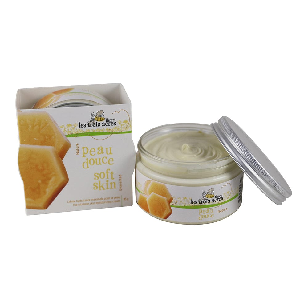 LES TROIS ACRES NATURELl Soins & beauté Peau douce crème hydratante maximale (pour la peau nature) 115g