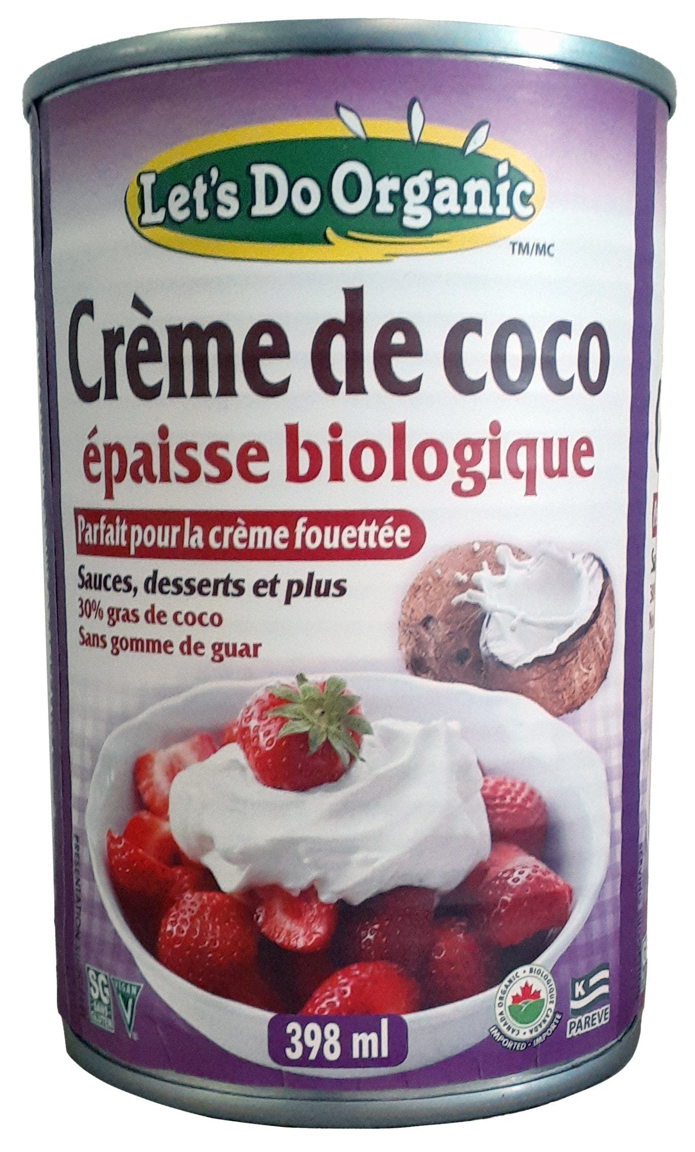 LET'S DO ORGANIC Épicerie Crème coco épaisse bio 398ml