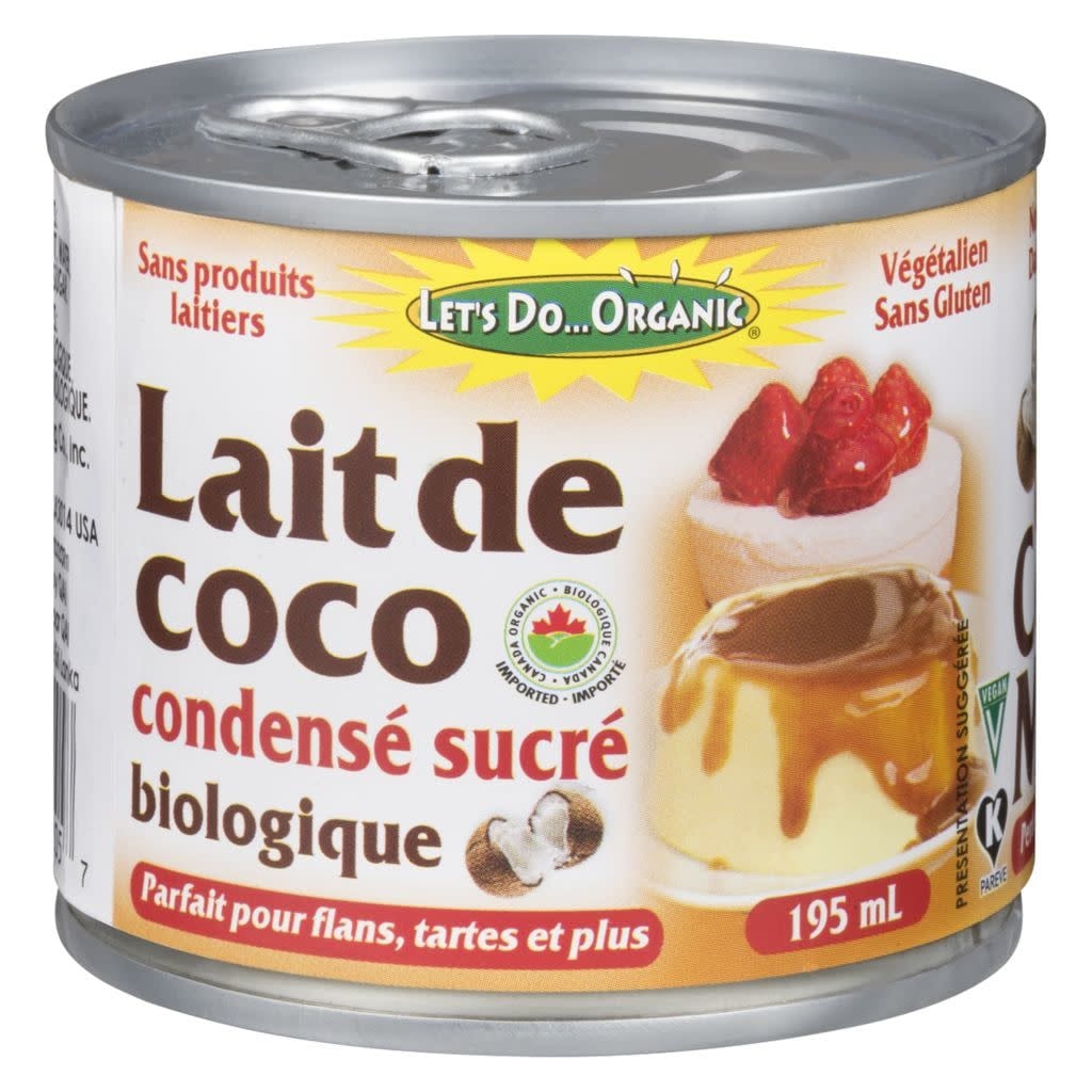 LET'S DO ORGANIC Épicerie Lait coco condensé sucré195ml