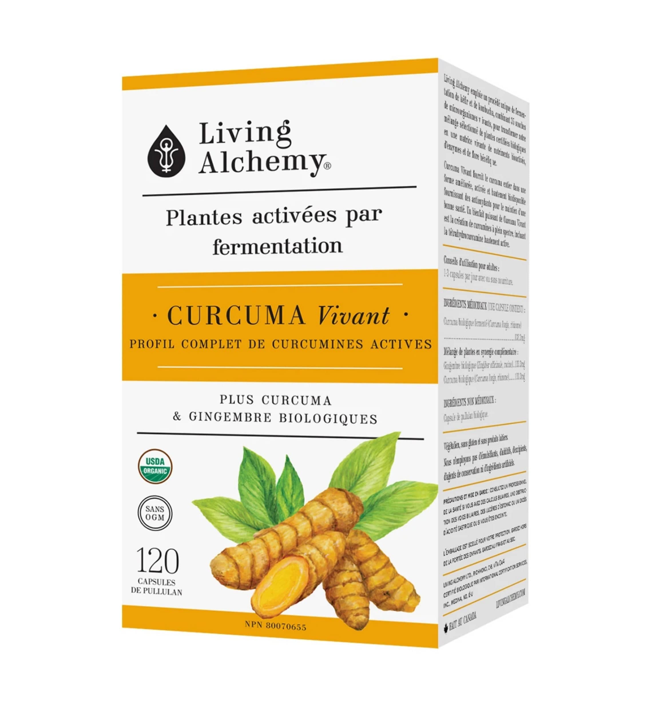 LIVING ALCHEMY Suppléments Plantes activées par fermentation - Curcuma vivant  120caps
