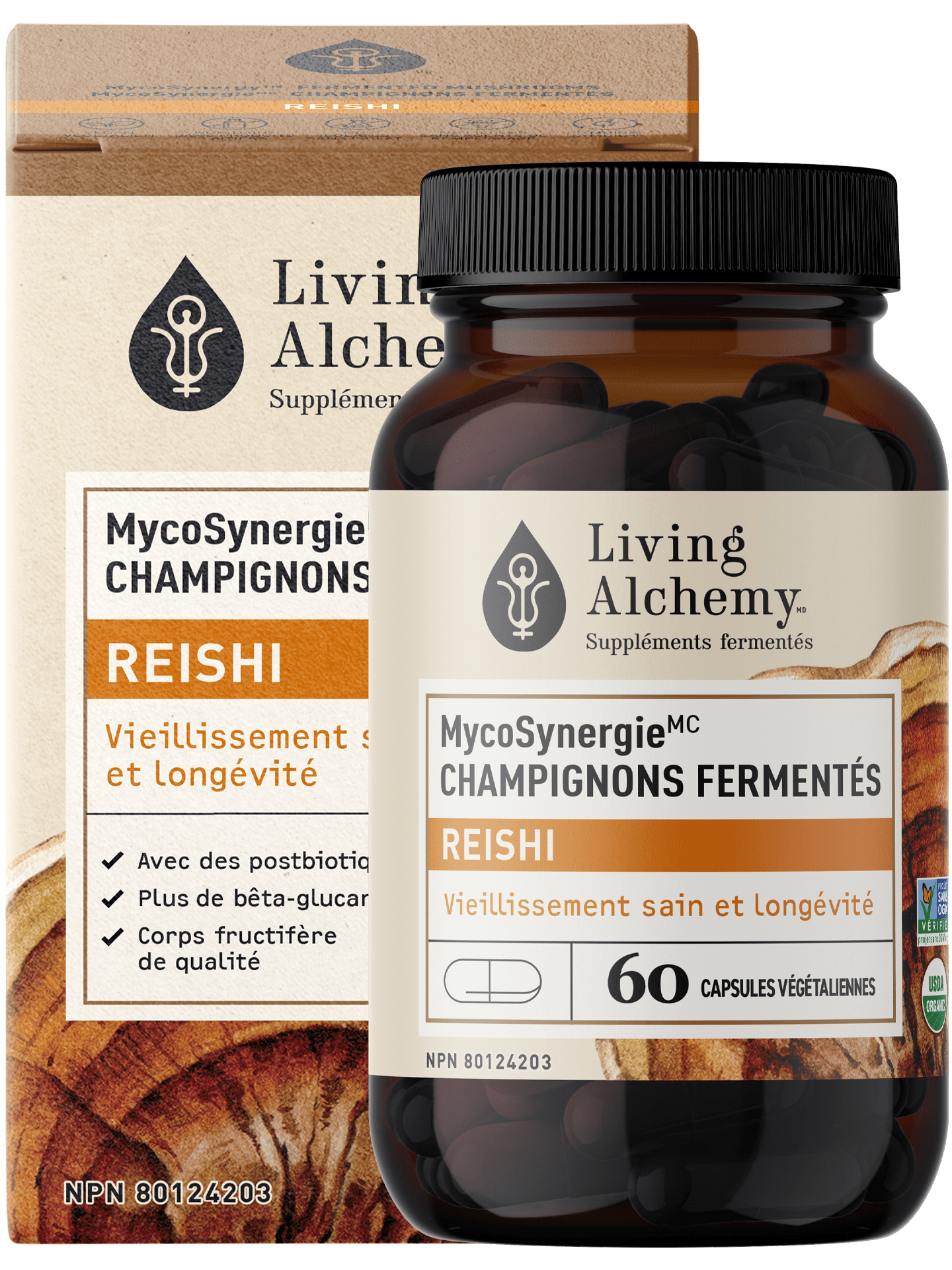 LIVING ALCHEMY Suppléments Reishi  60caps