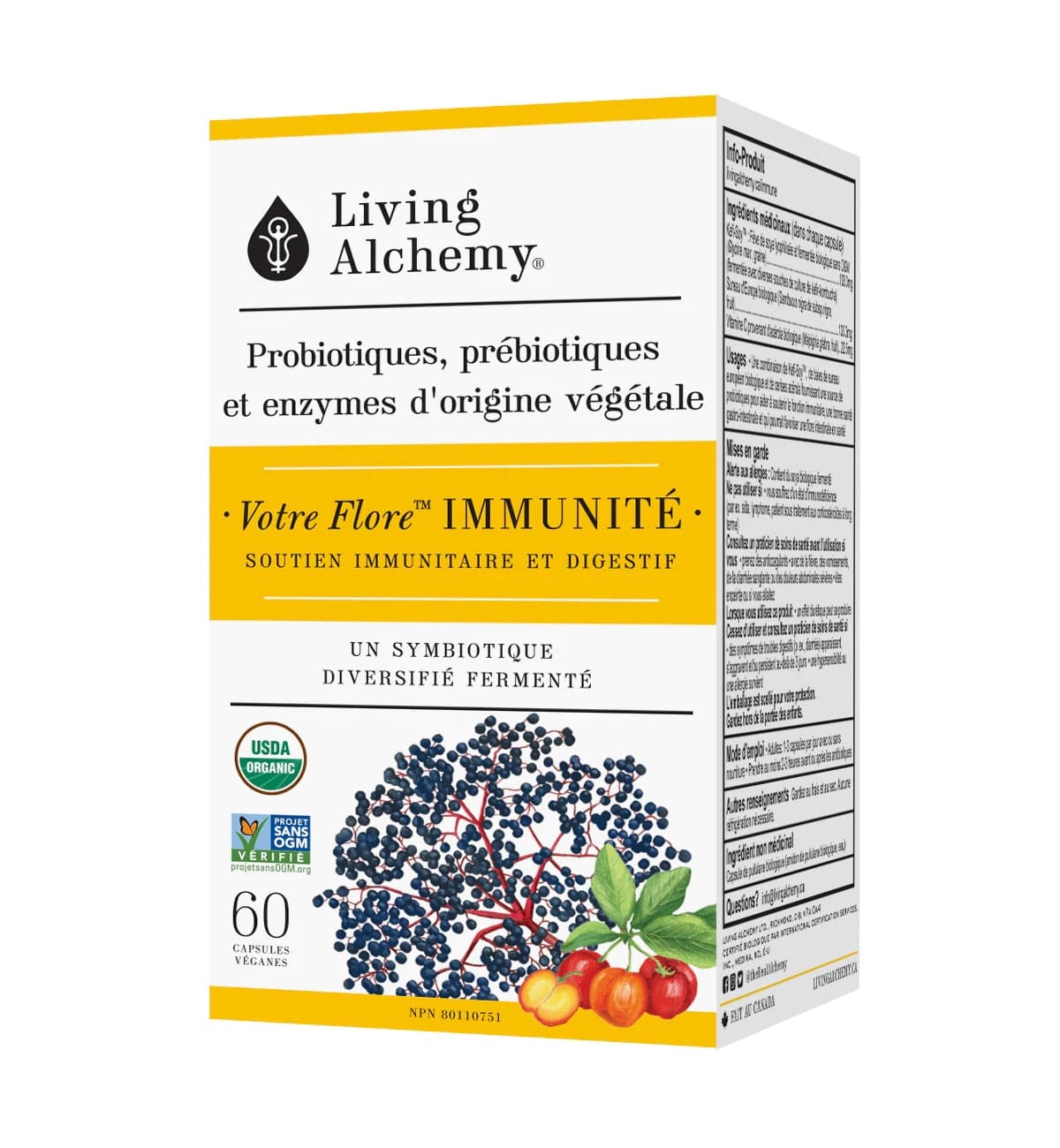 LIVING ALCHEMY Suppléments Votre flore immunité  60vcaps