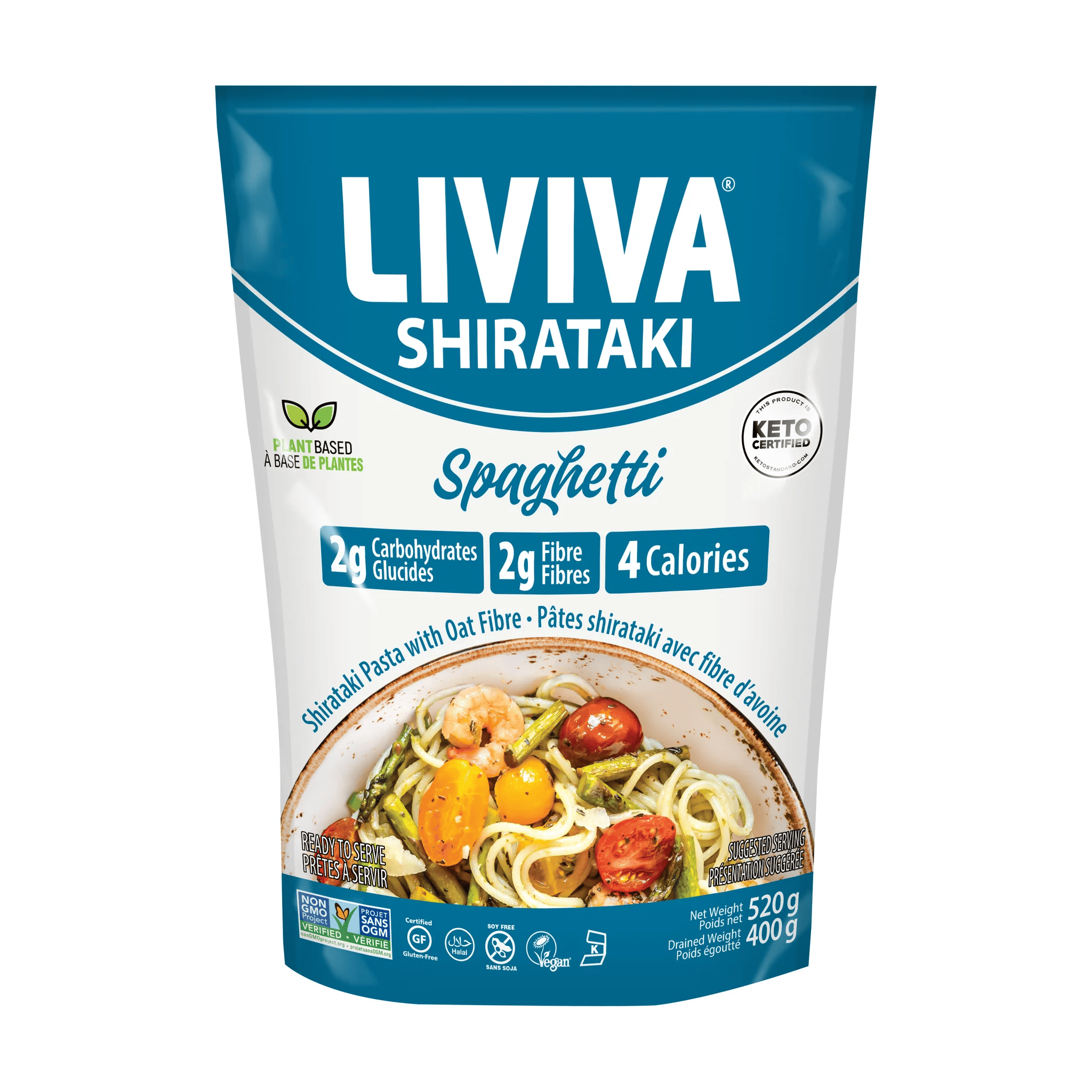 LIVIVA Épicerie Pâtes spaghetti shirataki 520g
