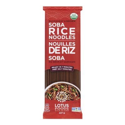 LOTUS FOODS Épicerie Nouilles de soba riz brun et sarrasin bio 227g
