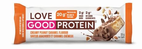 LOVE GOOD FATS Épicerie Barre protéinée arachides et caramel 55g