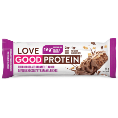 LOVE GOOD FATS Épicerie Barre protéinée chocolat et caramel 55g
