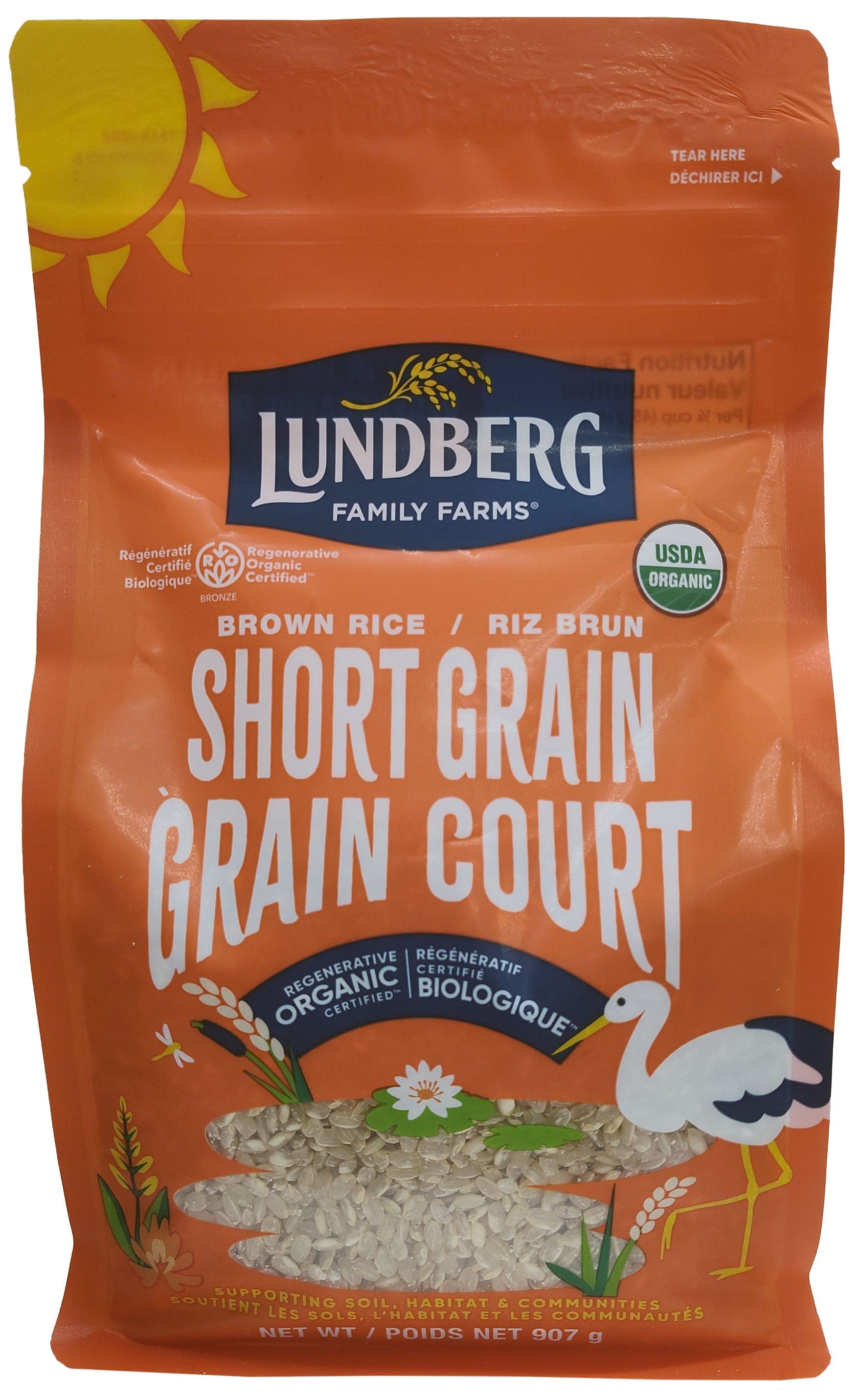 LUNDBERG Épicerie Riz brun court bio 907g