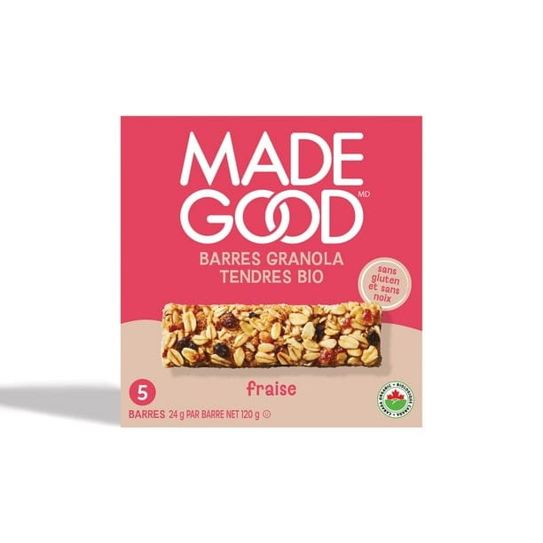 MADE GOOD Épicerie Barres granola aux fraises bio 5x24g
