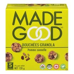 MADE GOOD Épicerie Bouchées granola pommes et canelle bio 5x24g