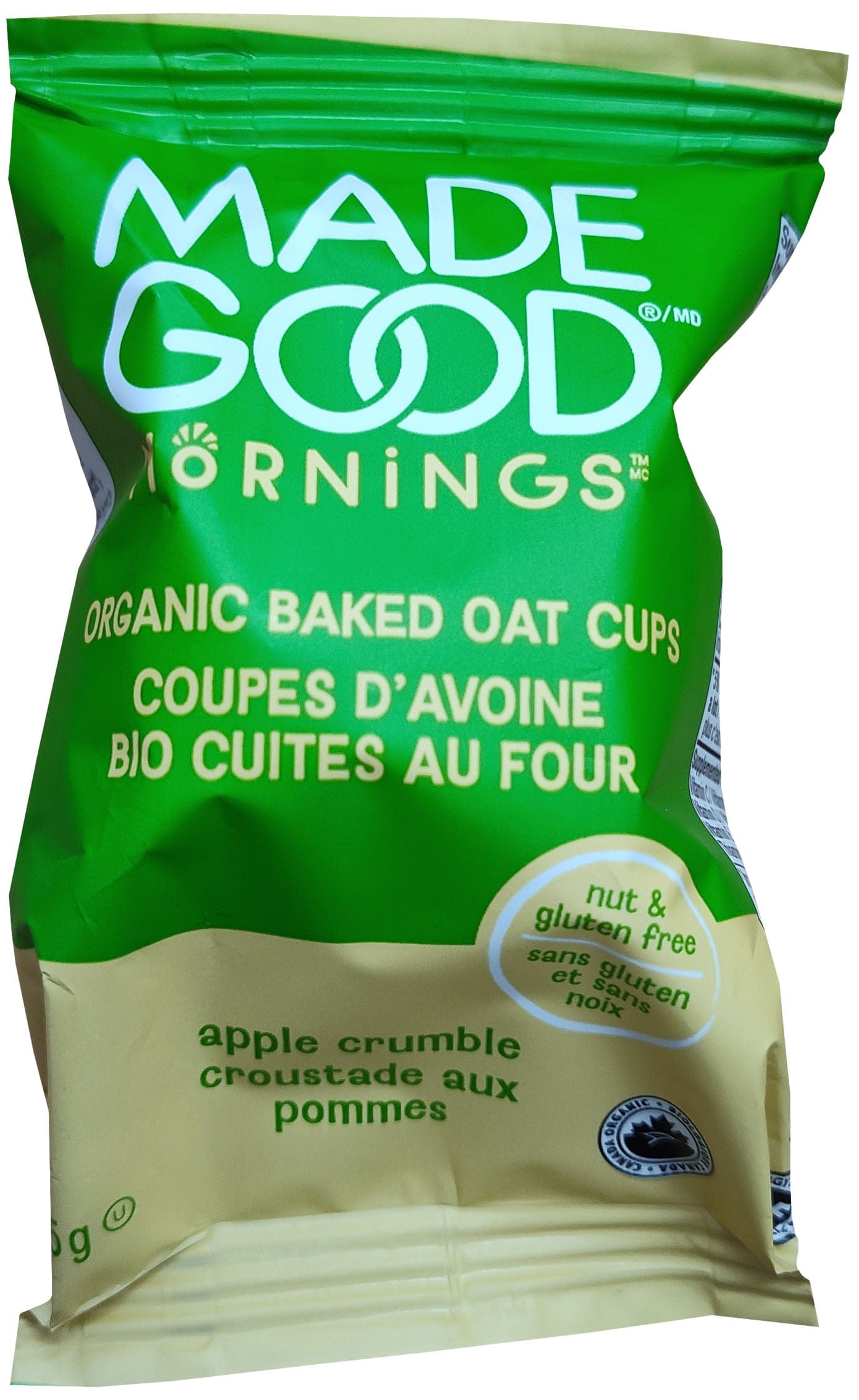 MADE GOOD Épicerie Coupes d'avoine cuites au four croustades aux pommes bio 35g
