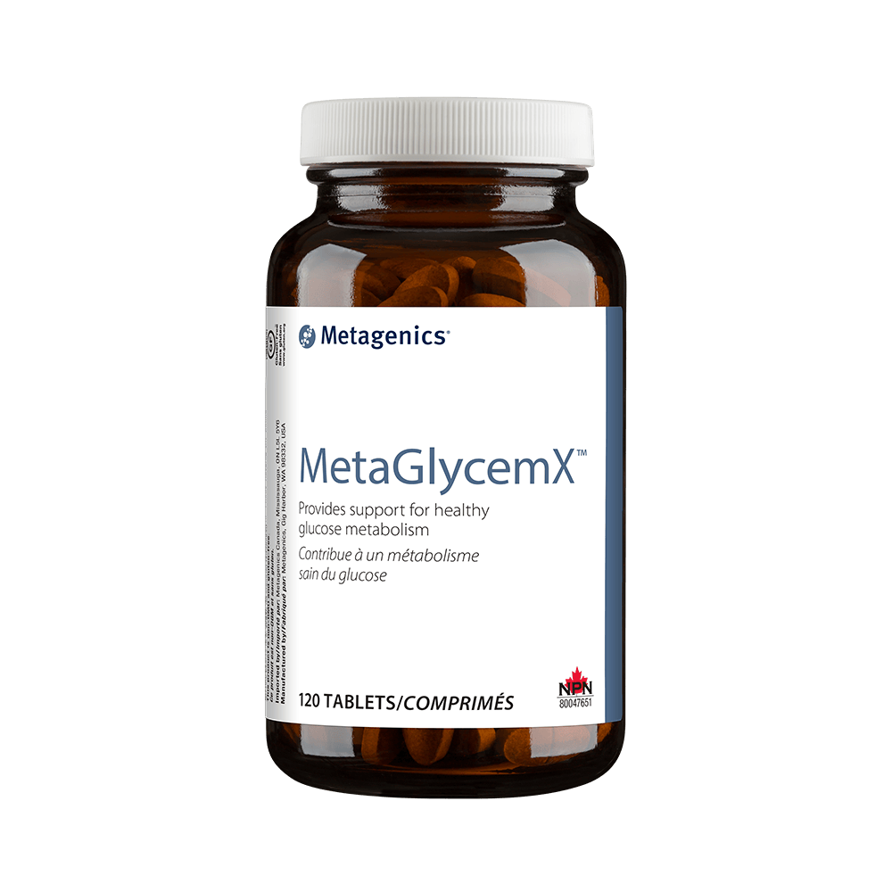 METAGENICS Suppléments MetaglycemX 120comp
DATE DE PÉREMPTION : 30 NOVEMBRE 2026
