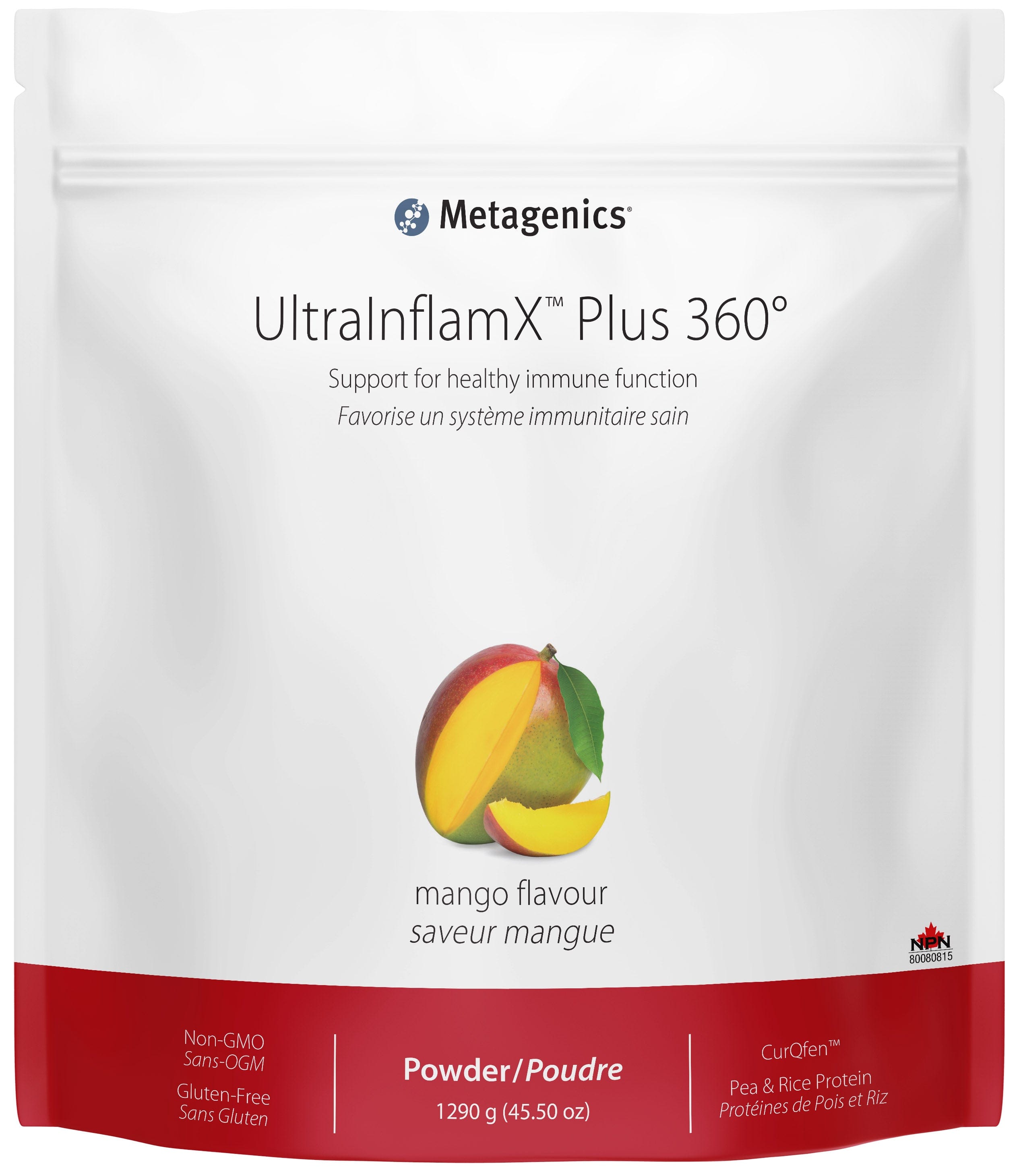 METAGENICS Suppléments UltrainflamX plus 360 (arôme mangue) 1290g