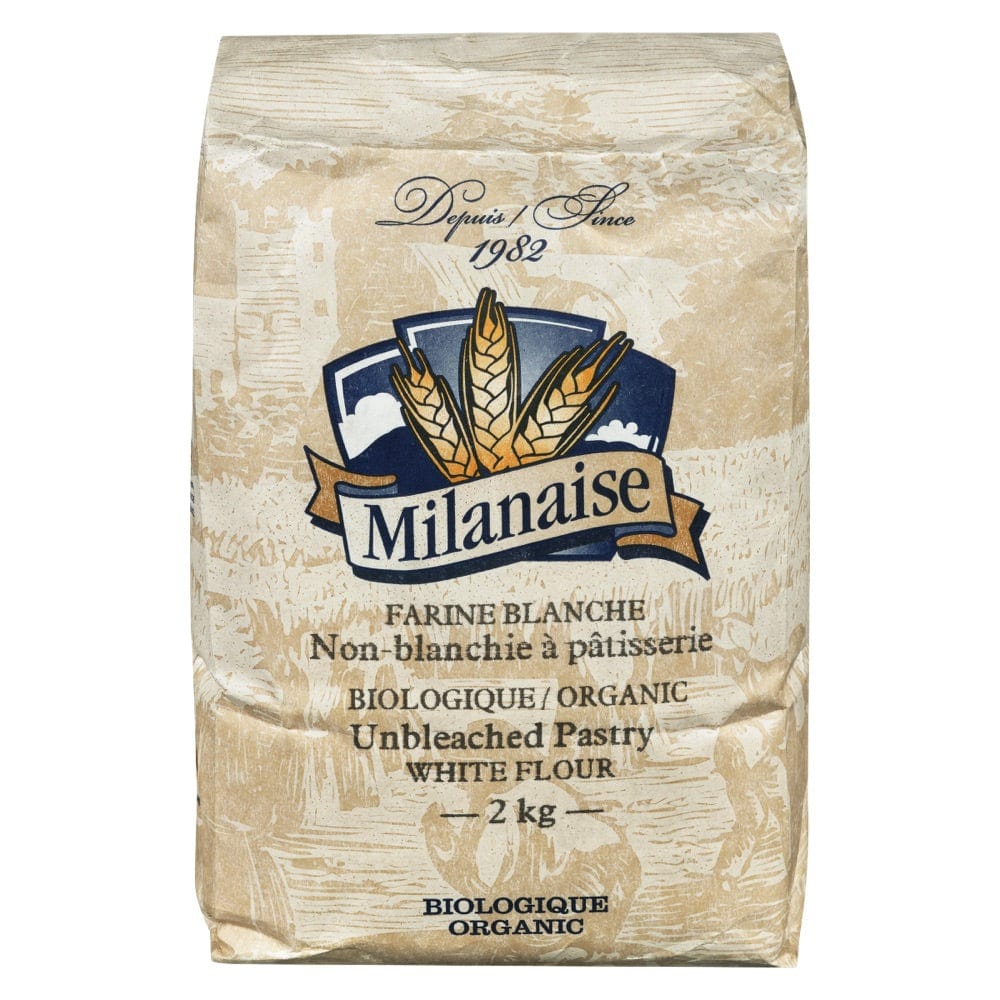 MILANAISE Épicerie Farine blanche non blanchie à pâtisserie biologique 2kg