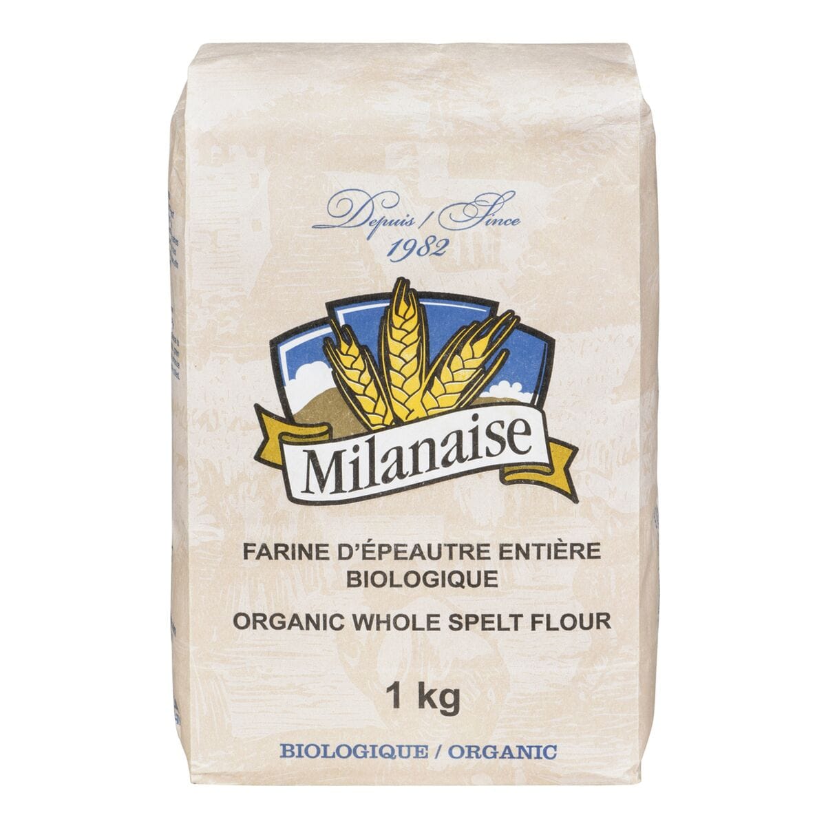 MILANAISE Épicerie Farine d'épeautre entière bio 1kg