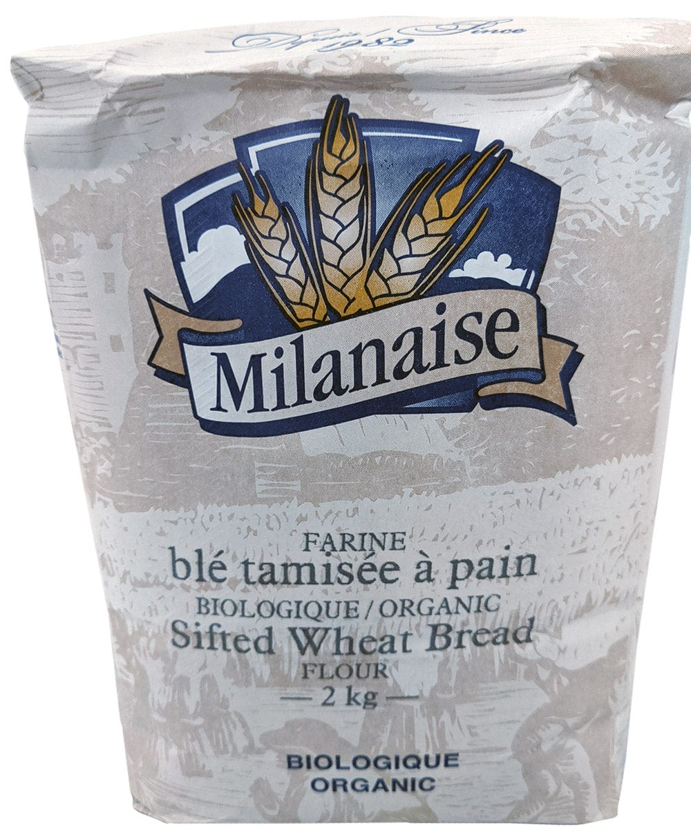 MILANAISE Épicerie Farine de blé tamisée à pain biologique 2kg