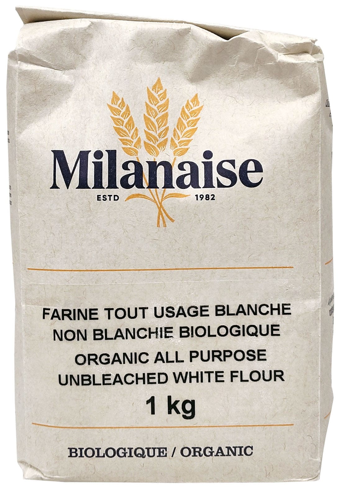 MILANAISE Épicerie Farine tout usage blanche non blanchie biologique 1kg