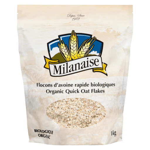 MILANAISE Épicerie Flocons d'avoine rapides biologiques 1kg