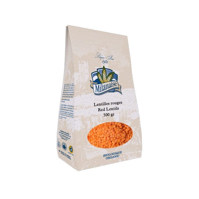 MILANAISE Épicerie Lentilles rouges bio 500g