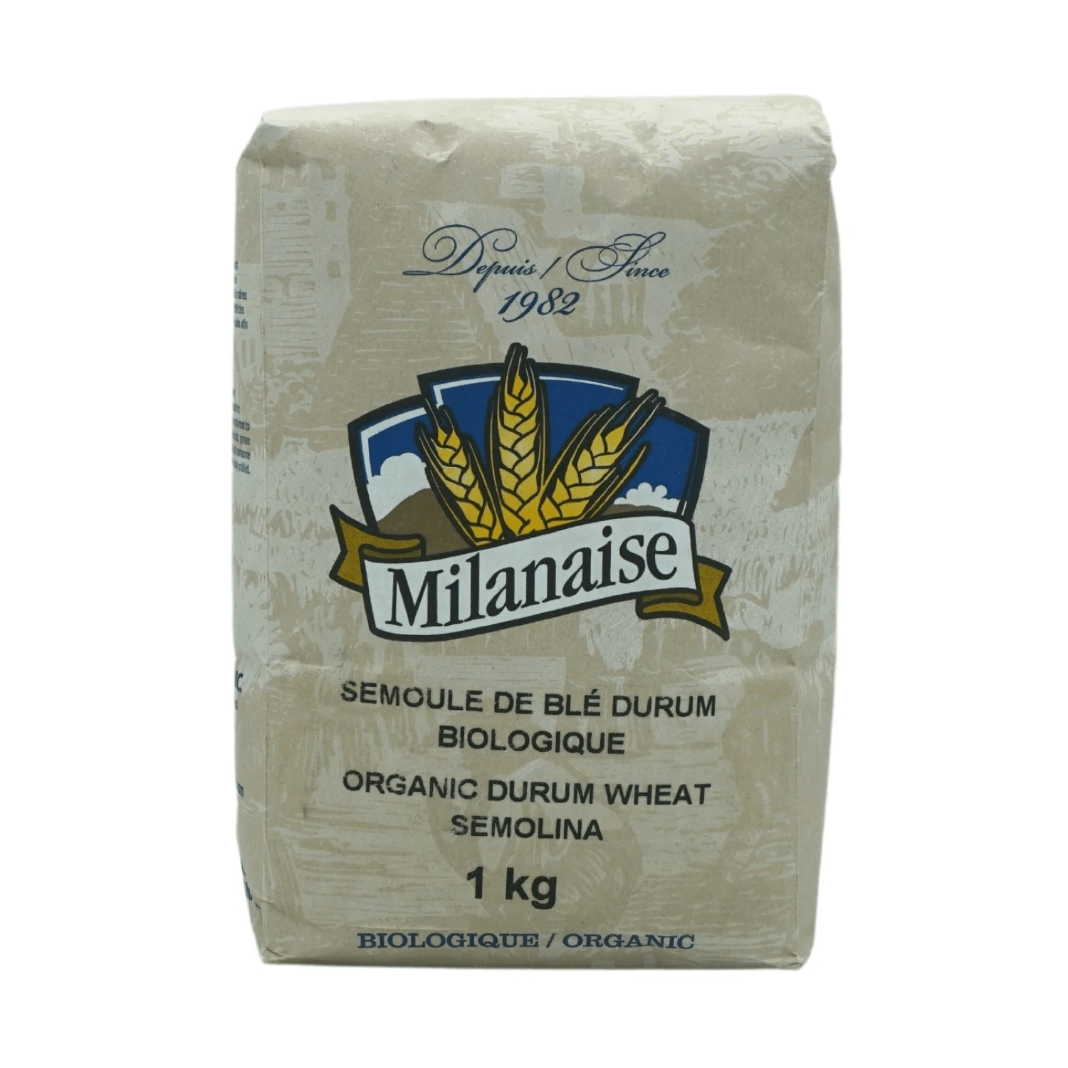 MILANAISE Épicerie Semoule de blé durum bio 1kg