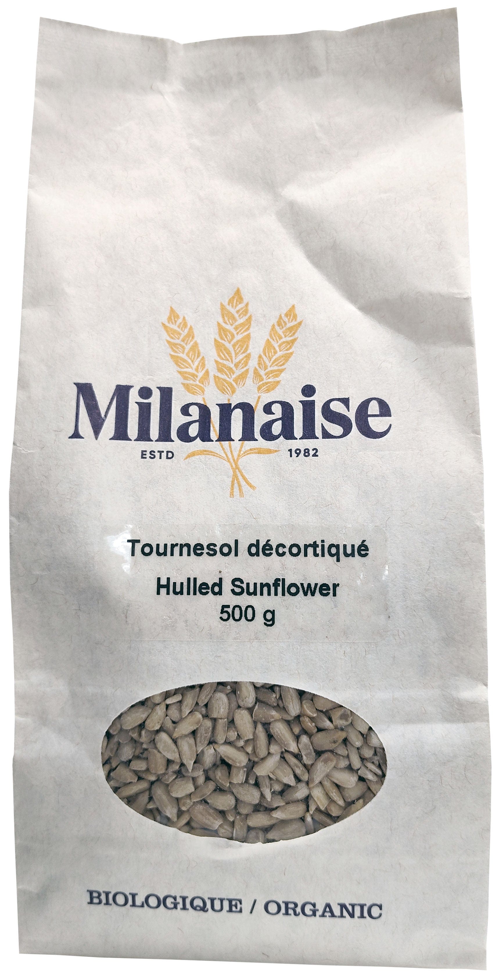 MILANAISE Épicerie Tournesol décortiqué biologique 500g