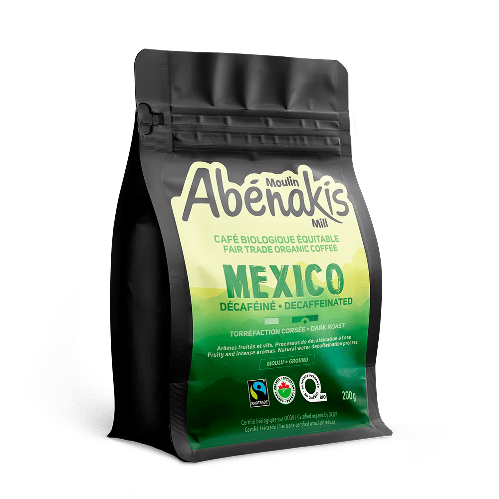 MOULIN AUX ABÉNAKIS Épicerie Café décaféiné corsé moulu Mexico bio 200g