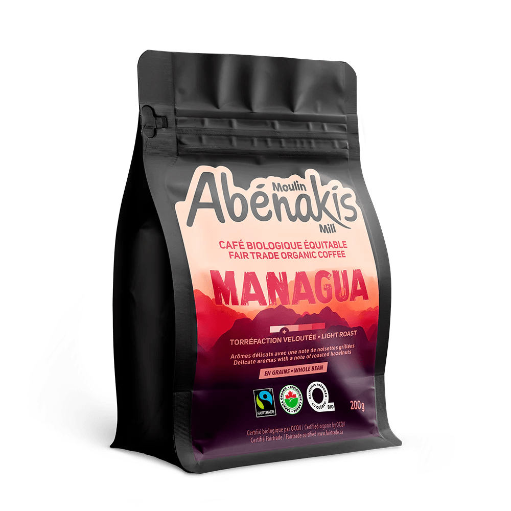 MOULIN AUX ABÉNAKIS Épicerie Café velouté en grains Managua bio 200g