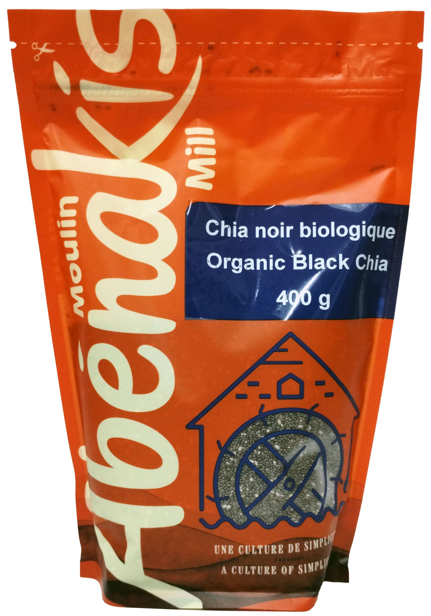 MOULIN AUX ABÉNAKIS Épicerie Chia noir bio 400g