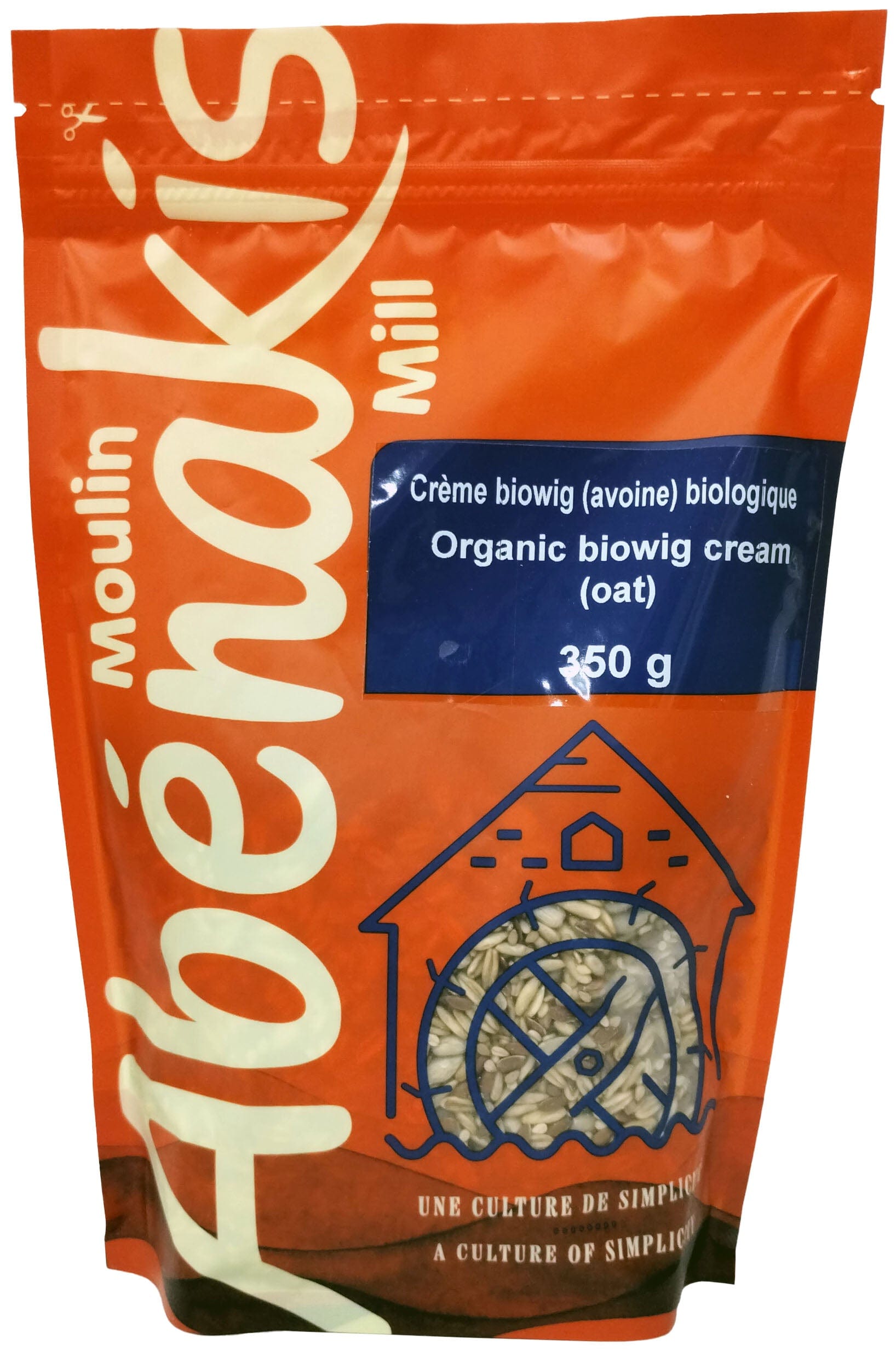 MOULIN AUX ABÉNAKIS Épicerie Crème Biowig avoine bio 350g