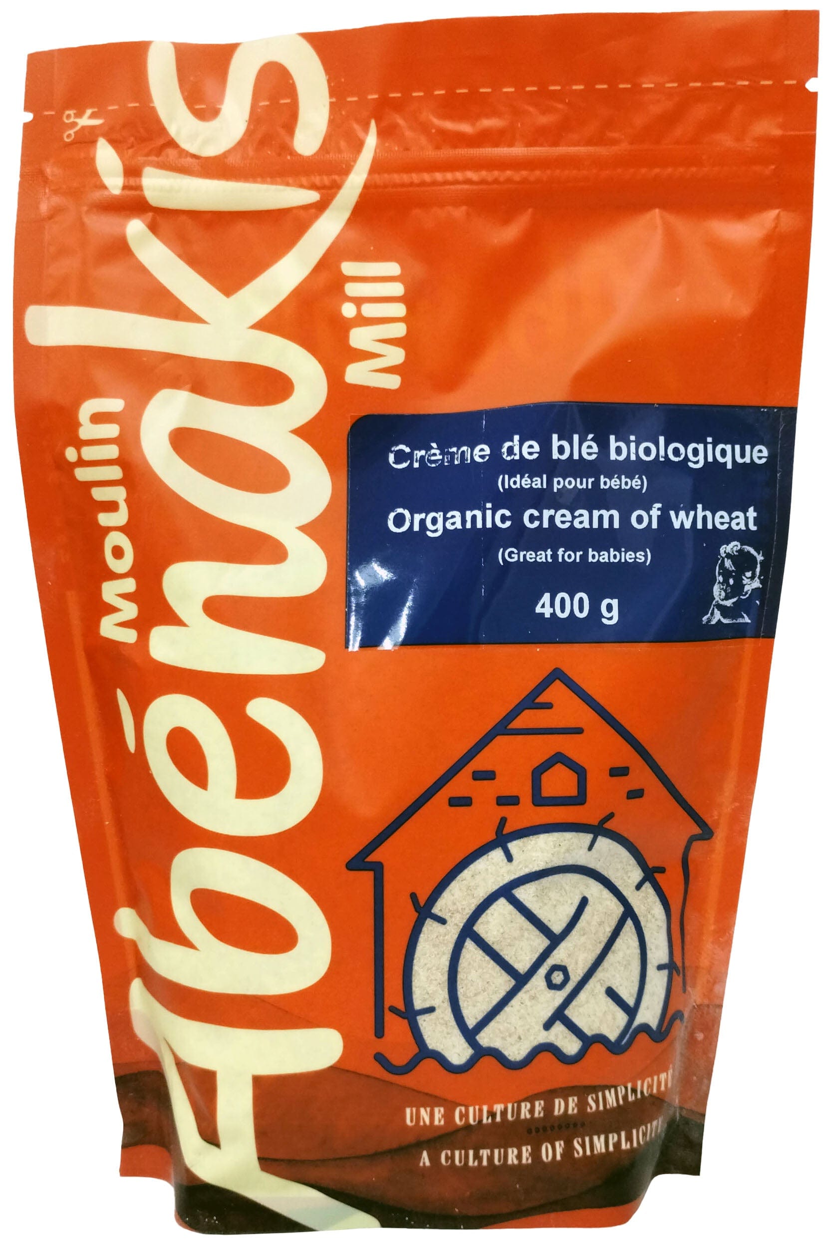 MOULIN AUX ABÉNAKIS Épicerie Crème de blé bio 400g