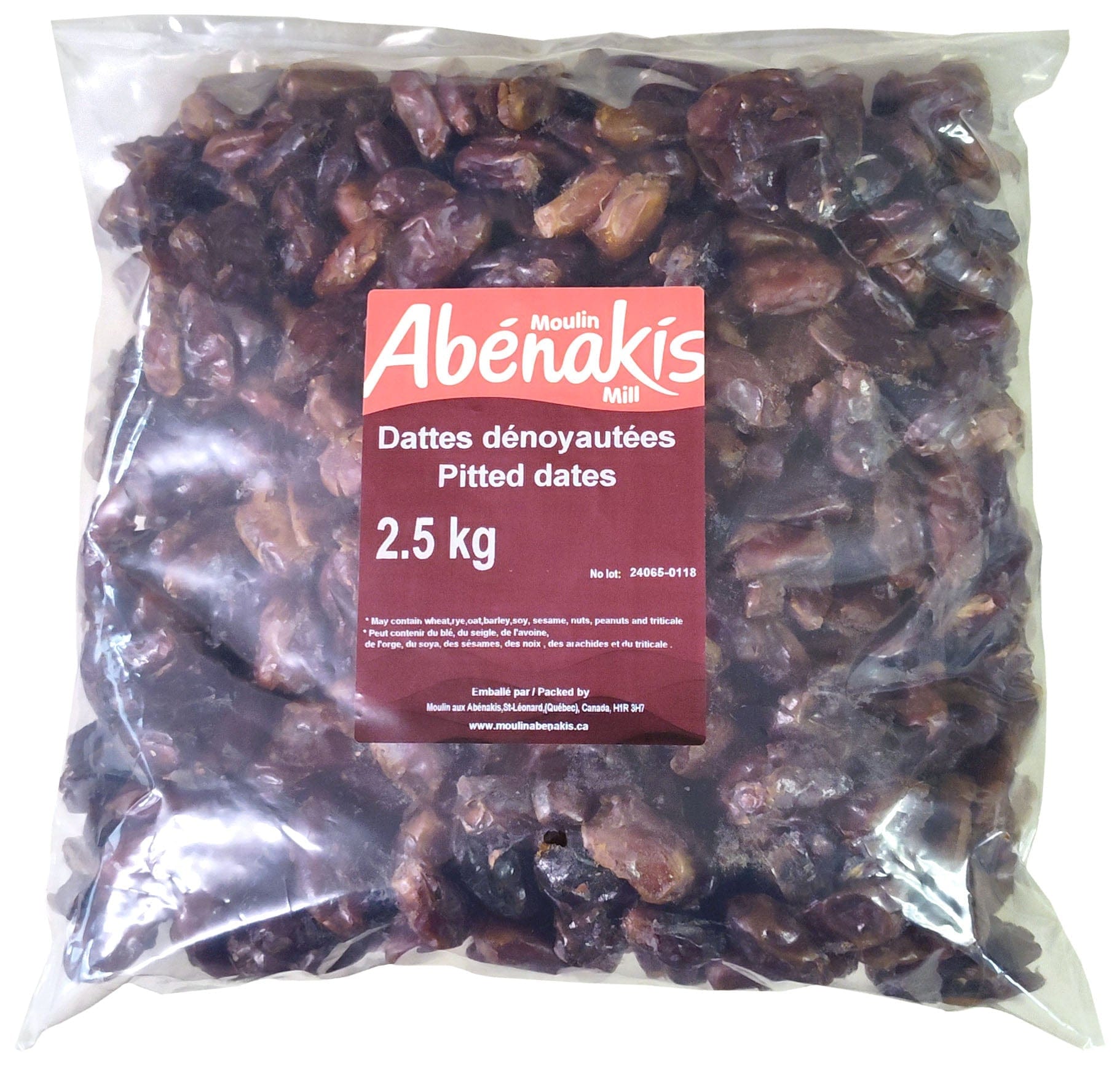 MOULIN AUX ABÉNAKIS Épicerie Dattes dénoyautés 2,5kg