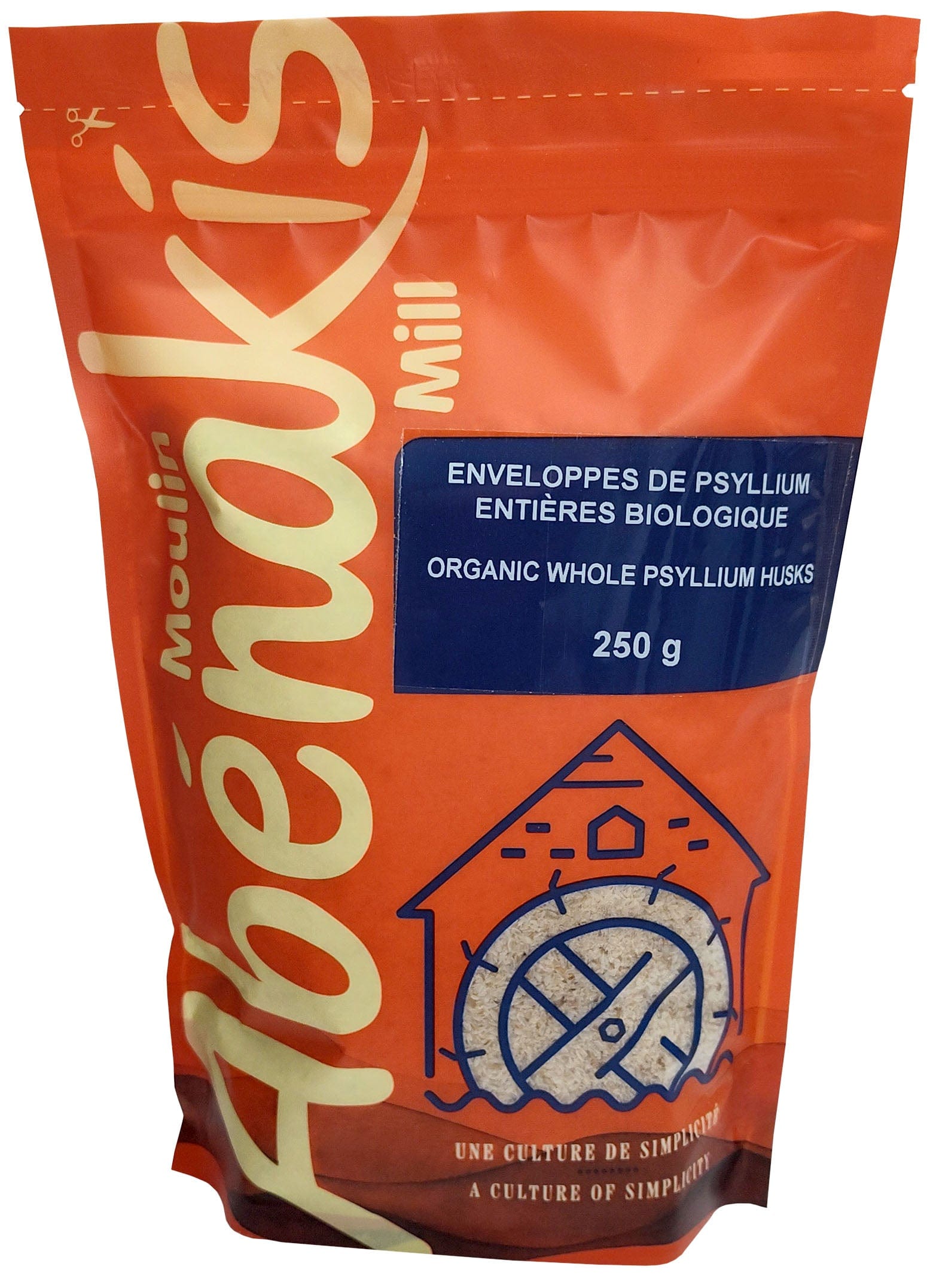 MOULIN AUX ABÉNAKIS Épicerie Enveloppes de psyllium entières bio 250g