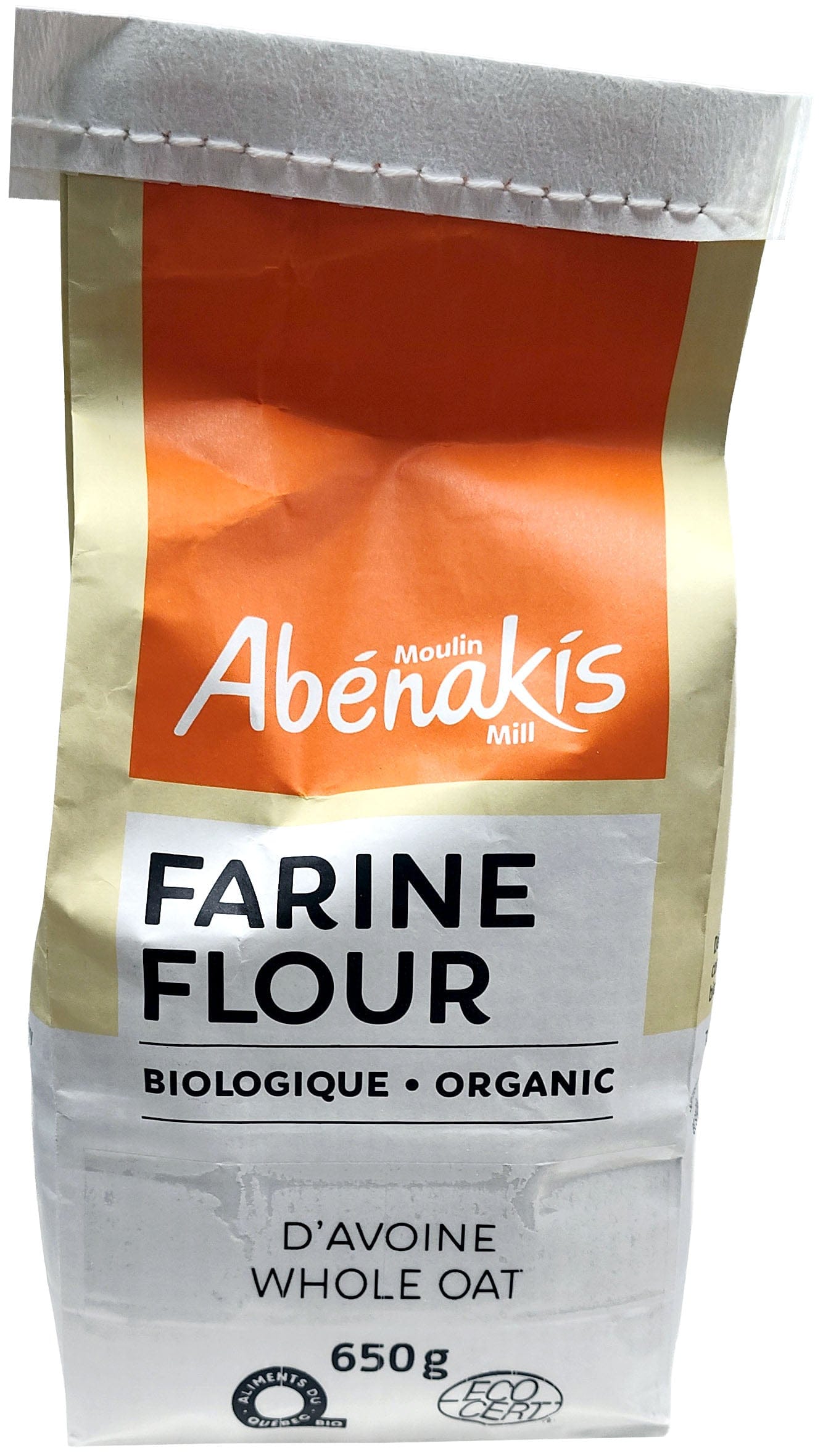 MOULIN AUX ABÉNAKIS Épicerie Farine d'avoine biologique 650g