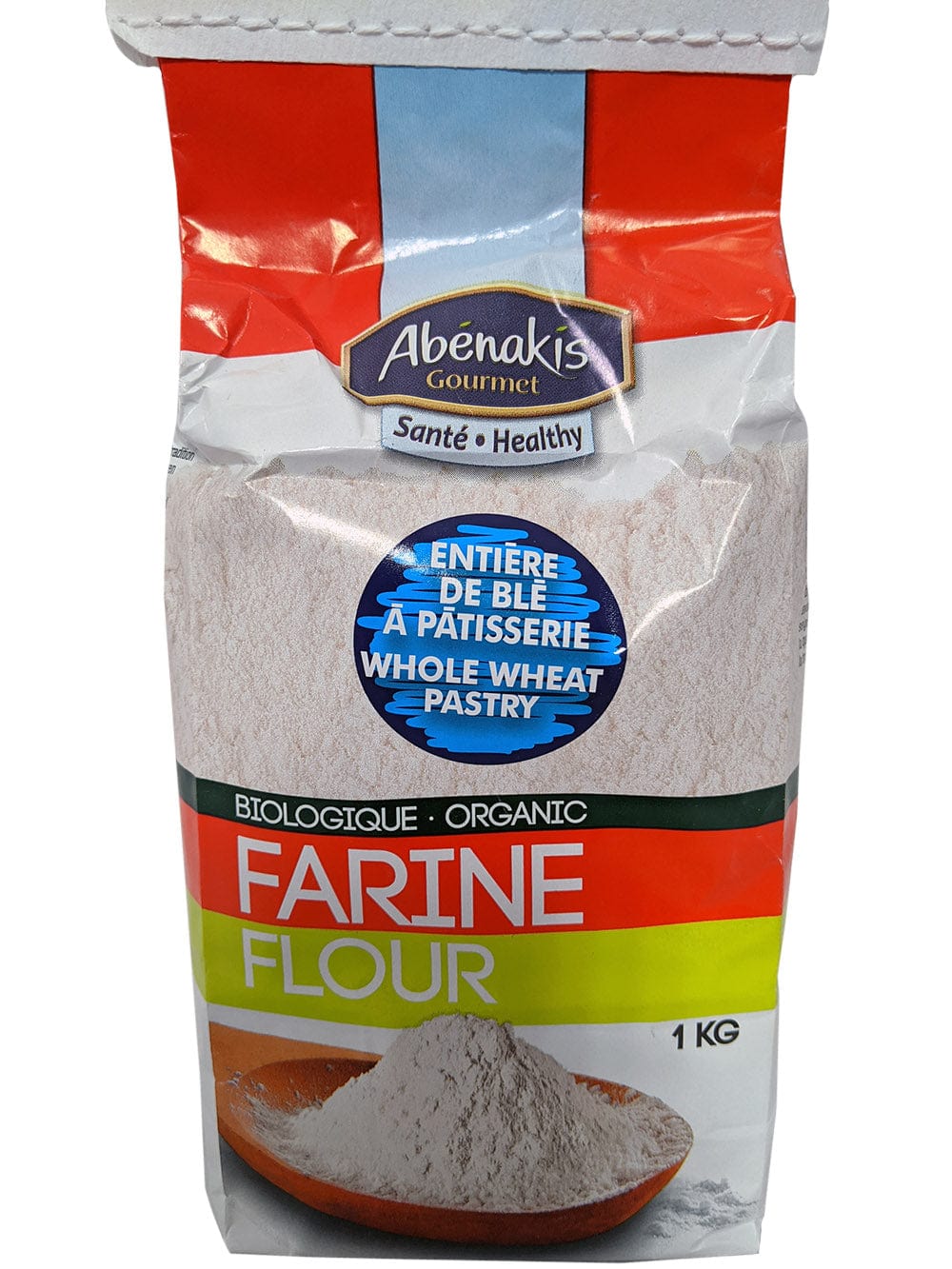 MOULIN AUX ABÉNAKIS Épicerie Farine entière de blé à pâtisserie biologique 1kg