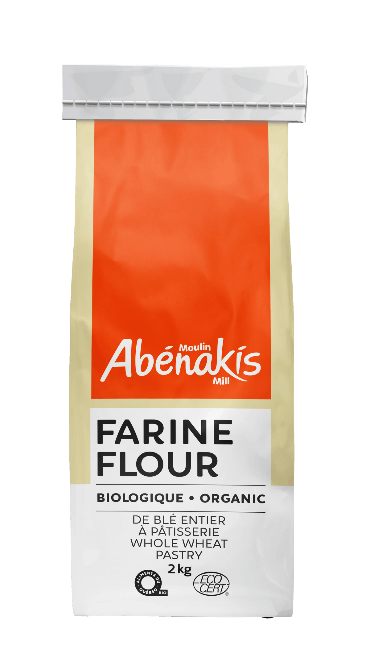 MOULIN AUX ABÉNAKIS Épicerie Farine entière de blé à pâtisserie biologique 2kg
