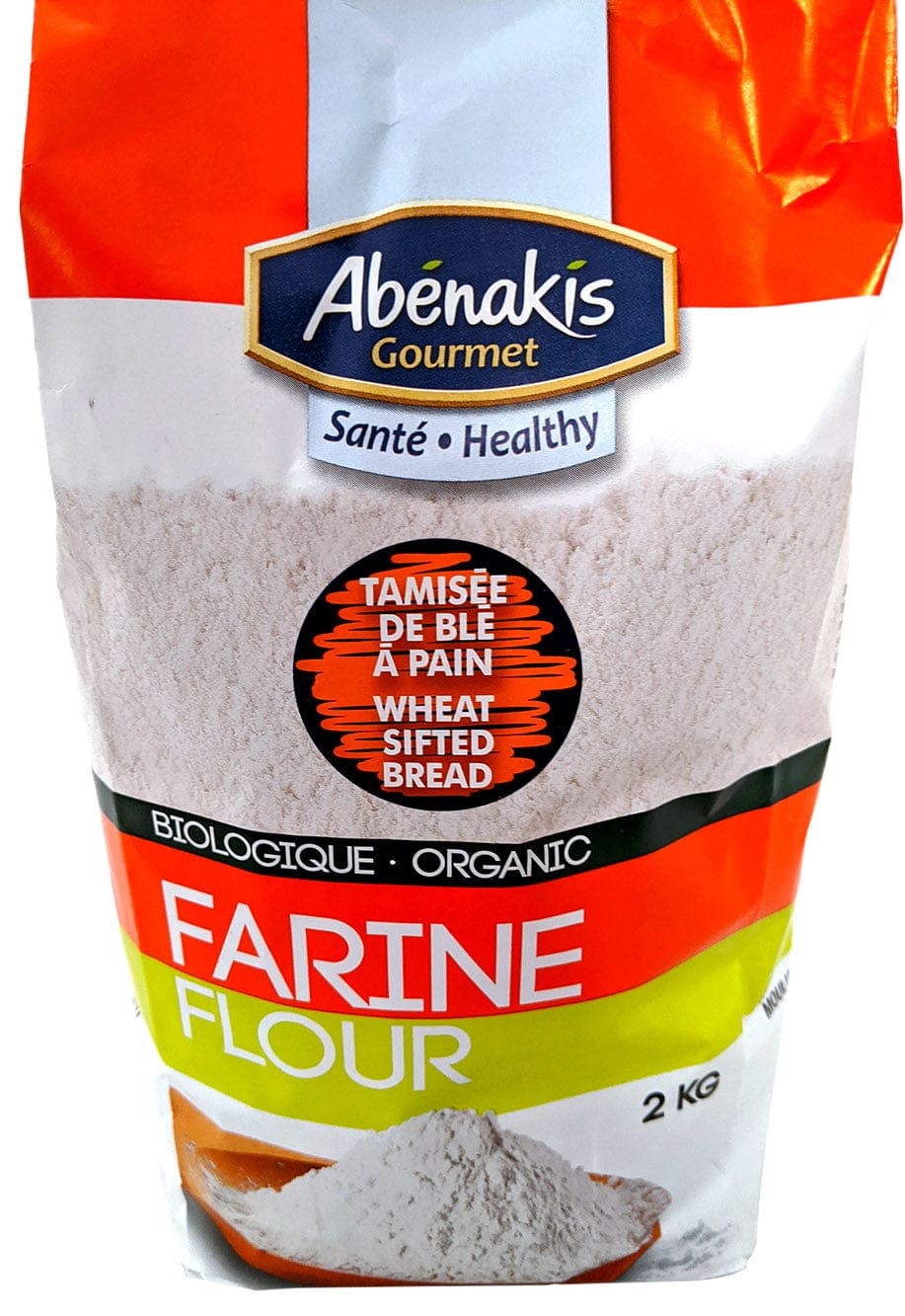 MOULIN AUX ABÉNAKIS Épicerie Farine tamisée de blé à pain biologique 2kg