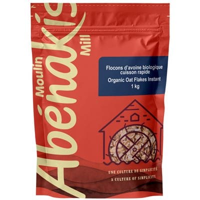 MOULIN AUX ABÉNAKIS Épicerie Flocons d'avoine rapide bio 1kg
