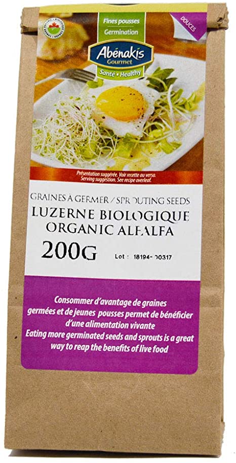 MOULIN AUX ABÉNAKIS Épicerie Graines de luzerne à germer bio 200g