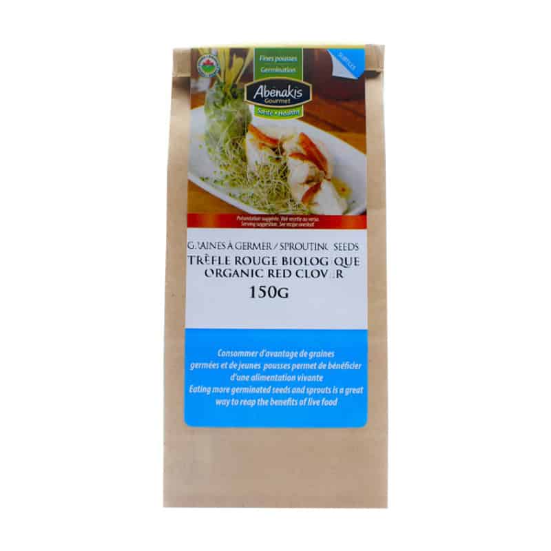 MOULIN AUX ABÉNAKIS Épicerie Graines de trèfle rouge à germer bio 150g