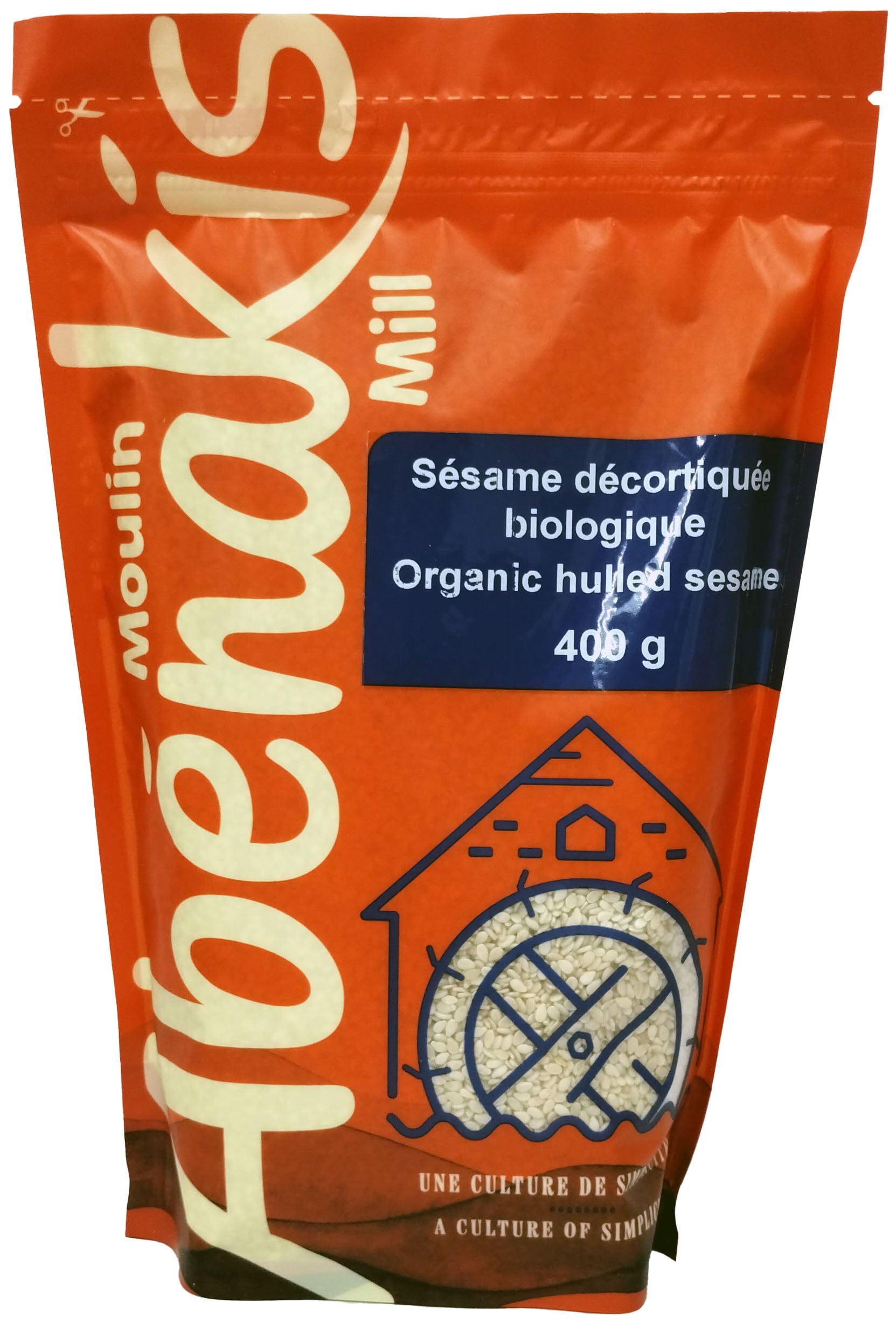 MOULIN AUX ABÉNAKIS Épicerie Graines sésame décortiquées bio 400g
