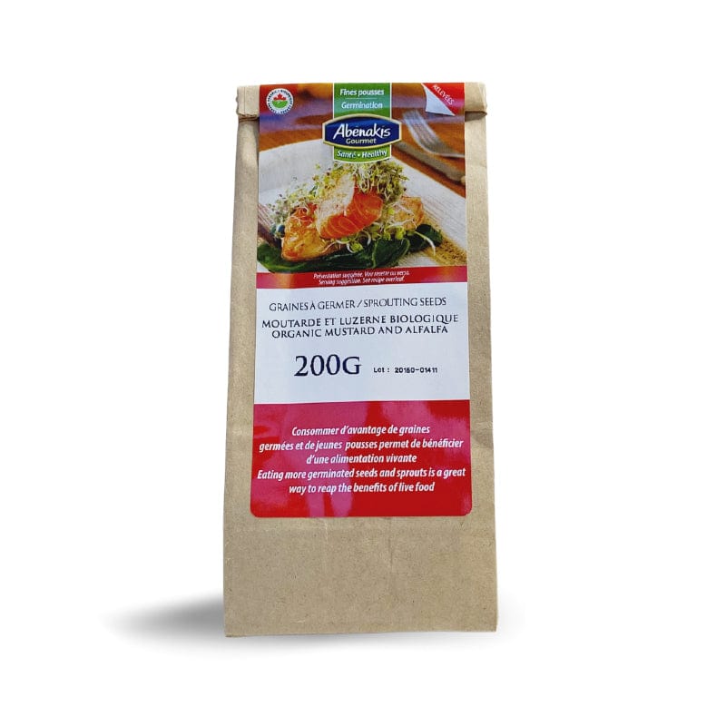 MOULIN AUX ABÉNAKIS Épicerie Grains de moutarde et luzerne à germer bio  200g