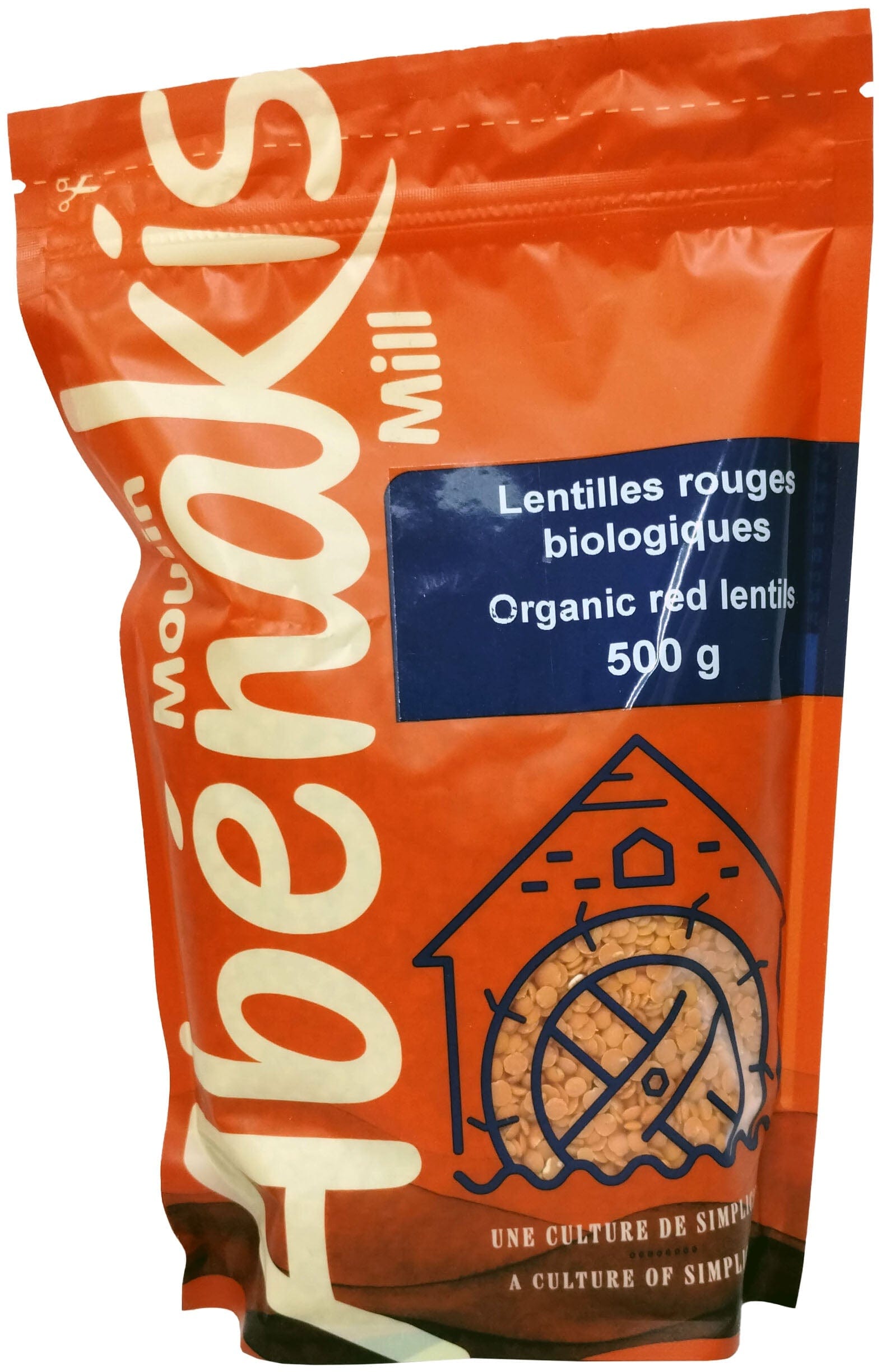 MOULIN AUX ABÉNAKIS Épicerie Lentilles rouges bio 500g