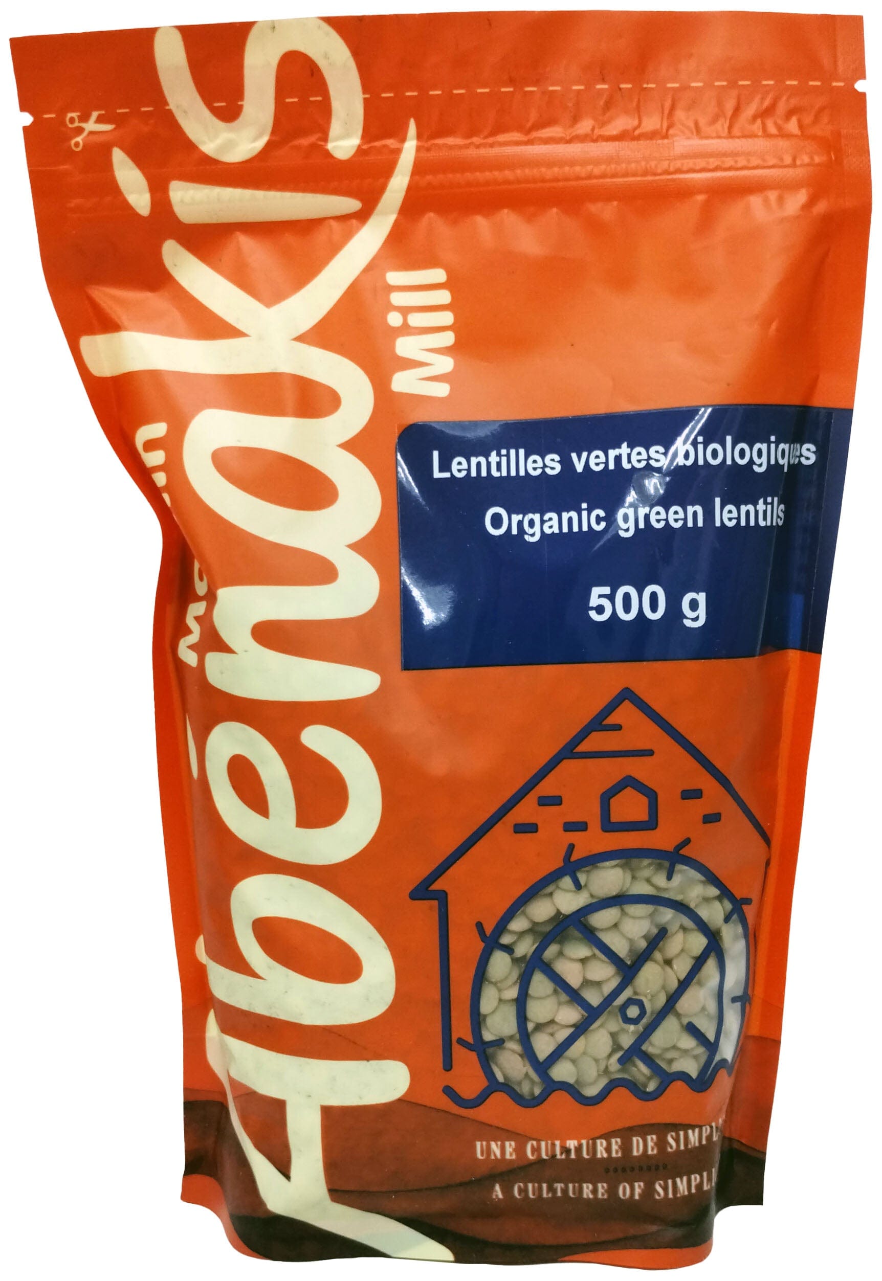 MOULIN AUX ABÉNAKIS Épicerie Lentilles vertes bio 500g