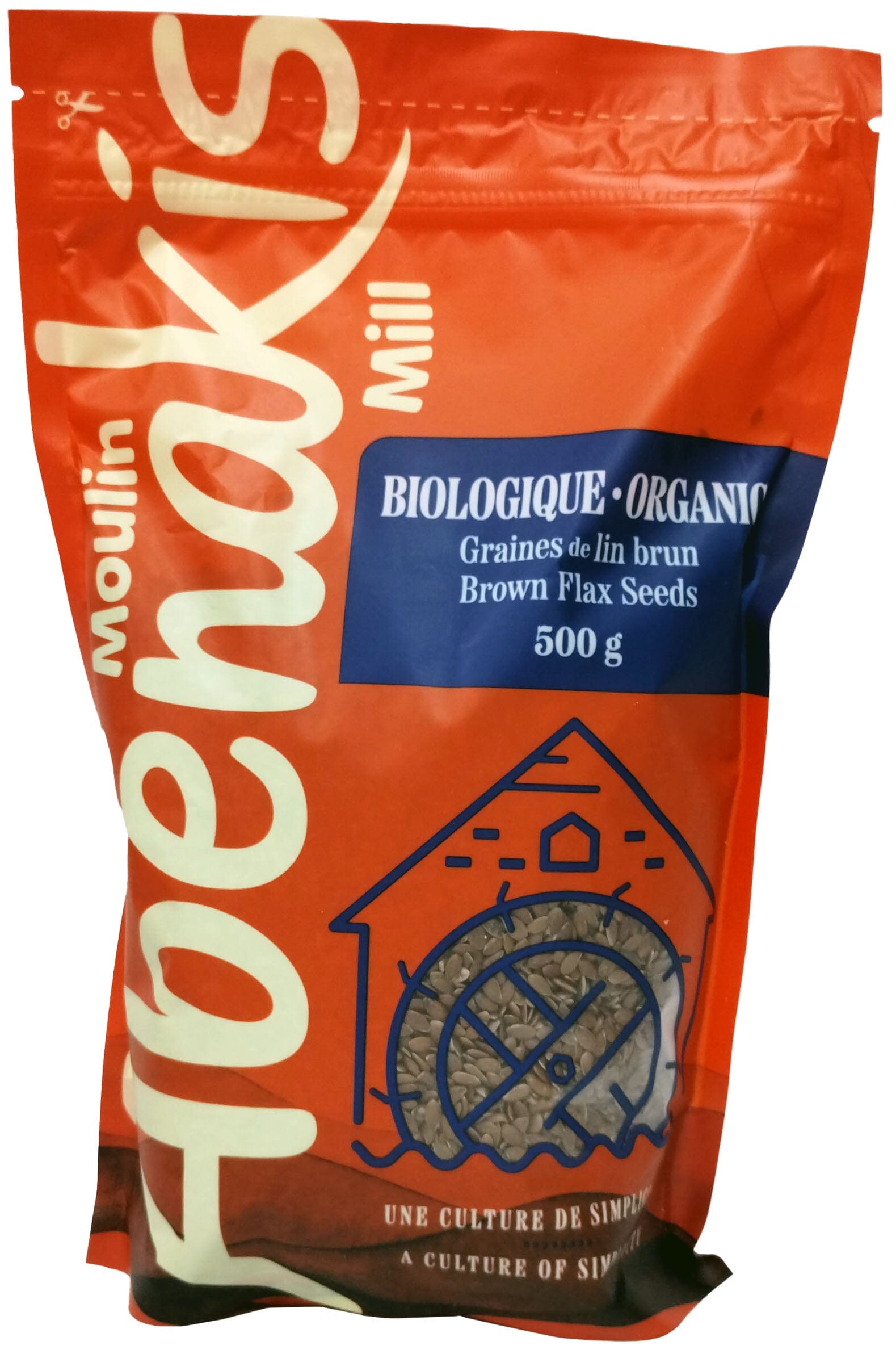 MOULIN AUX ABÉNAKIS Épicerie Lin brun bio 500g